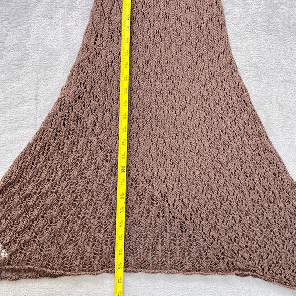 Tommy Bahama Brown Open Knit Maxi Dress Cover Up‎ Cotton Linen Blend Women's XXS - Picture 7 of 8